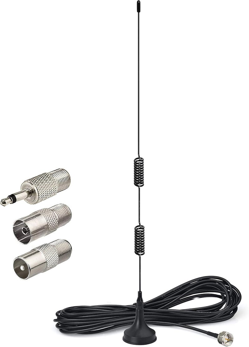 BINGFU FM Radio Antenna Magnetic Base for Pioneer Onkyo Yamaha Marantz Sherwood Indoor Digital HD FM Radio Bluetooth Home Stereo Receiver AV Audio Video Home Theater Receiver Tuner - Image 1